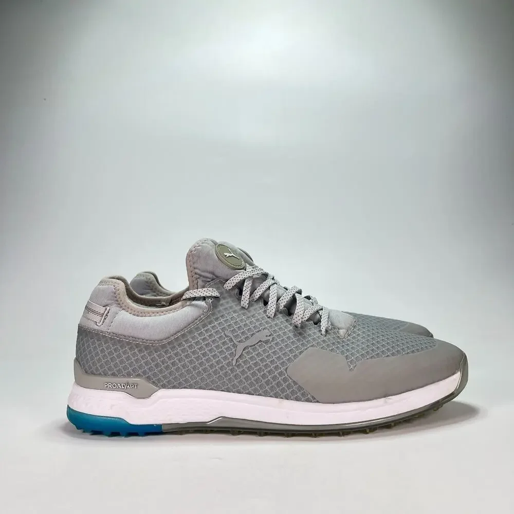 PUMA Proadapt Alphacat Gray Blue Spikeless Golf Shoes 376476-04 Men's Size 13